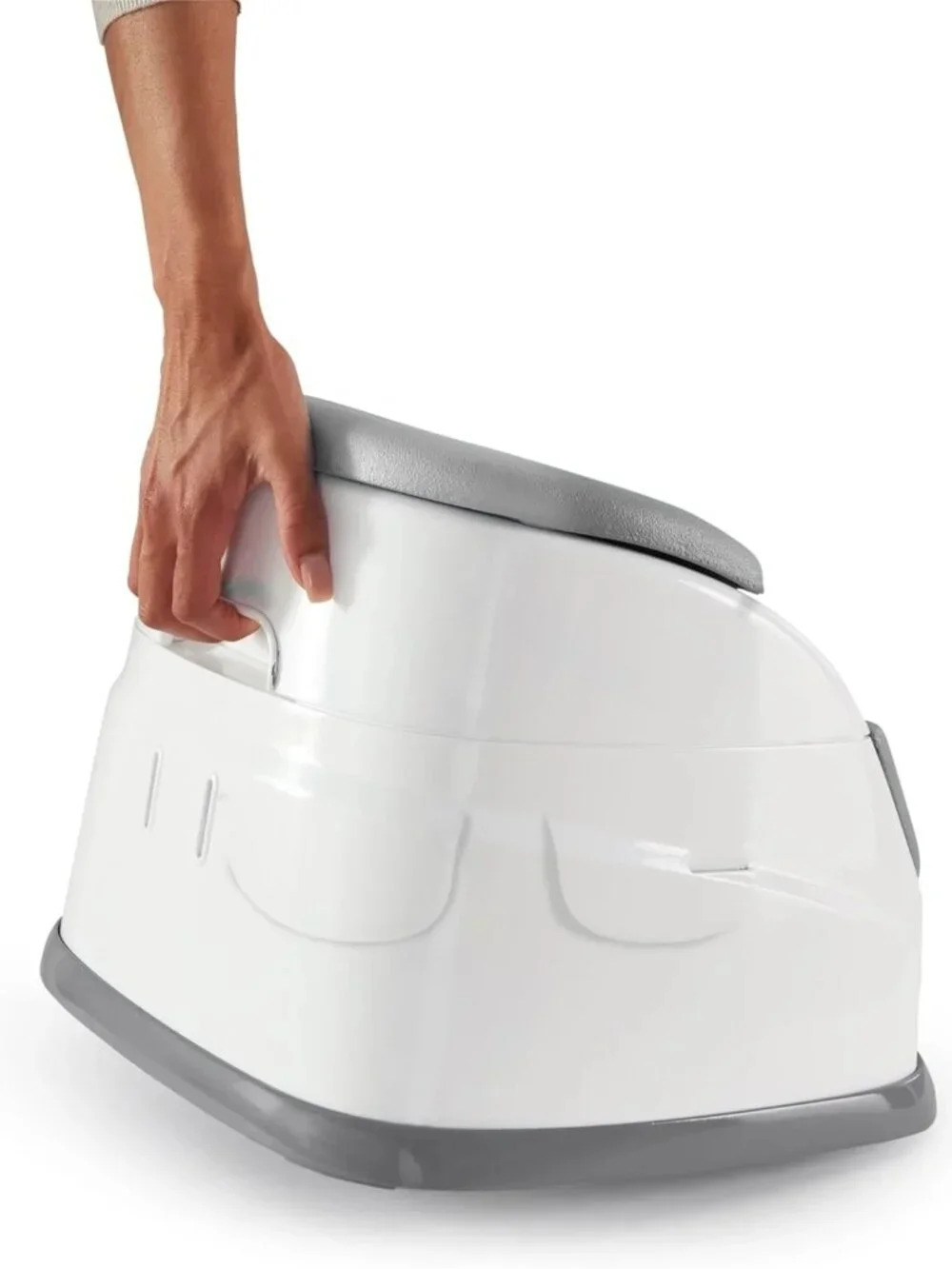 2-in-1 Baby Booster Feeding & Floor Seat with Self-Storing Tray - Mist Color